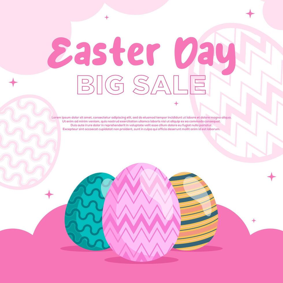 template banner easter day vector