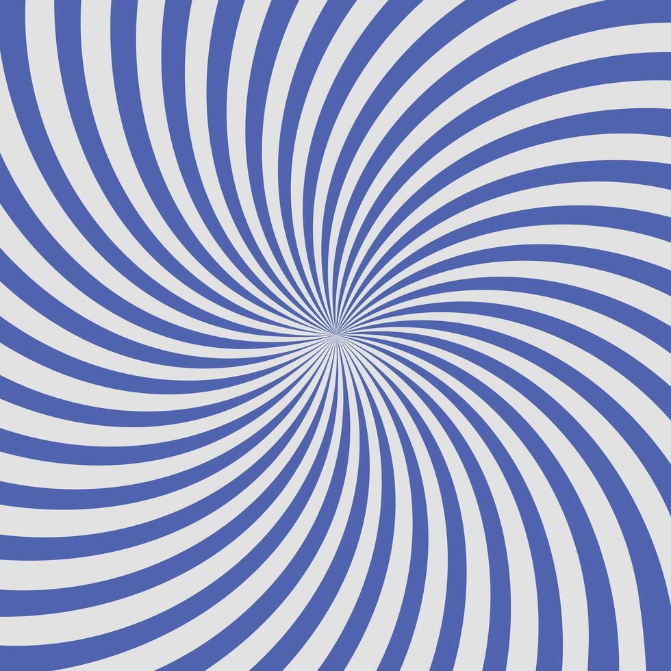 Spiral blue and white background with rays. Vector illustration.