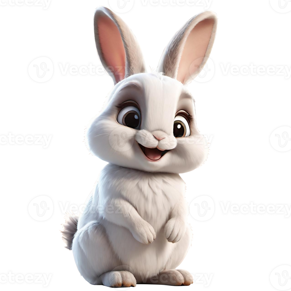 AI generated Easter bunny illustration png