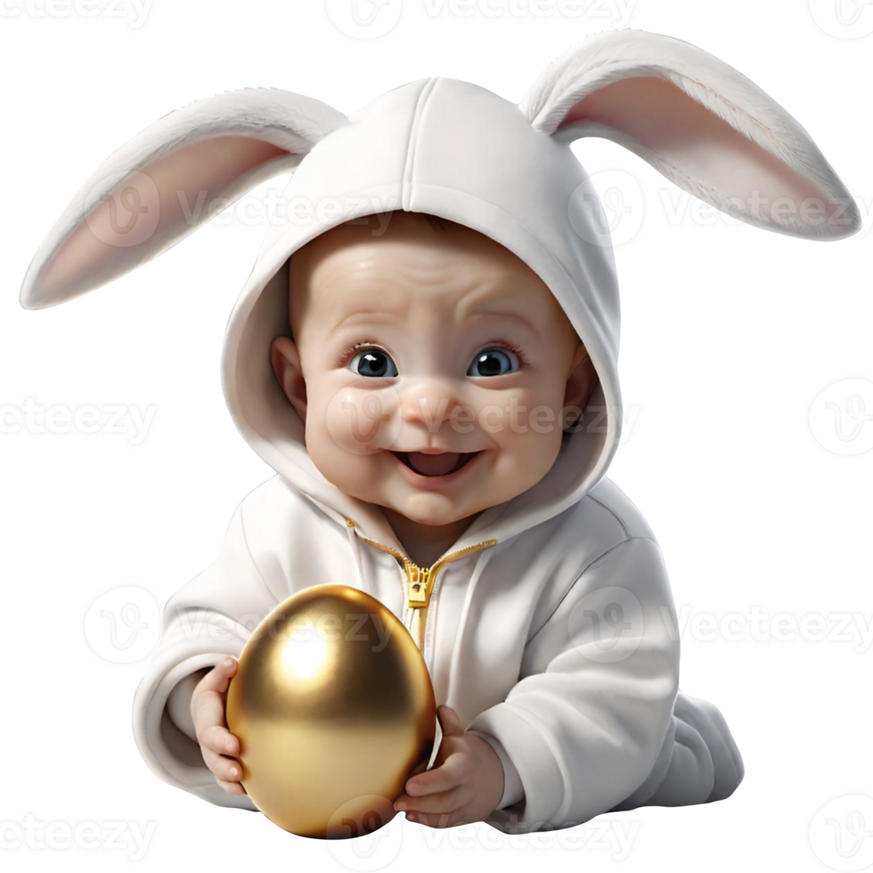 AI generated Funny baby illustration png
