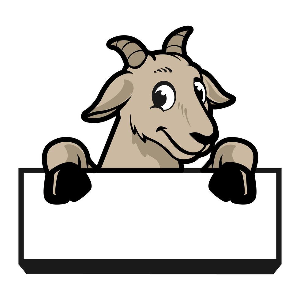 GOAT CARTOON LOGO DESIGN TEMPLATE vector