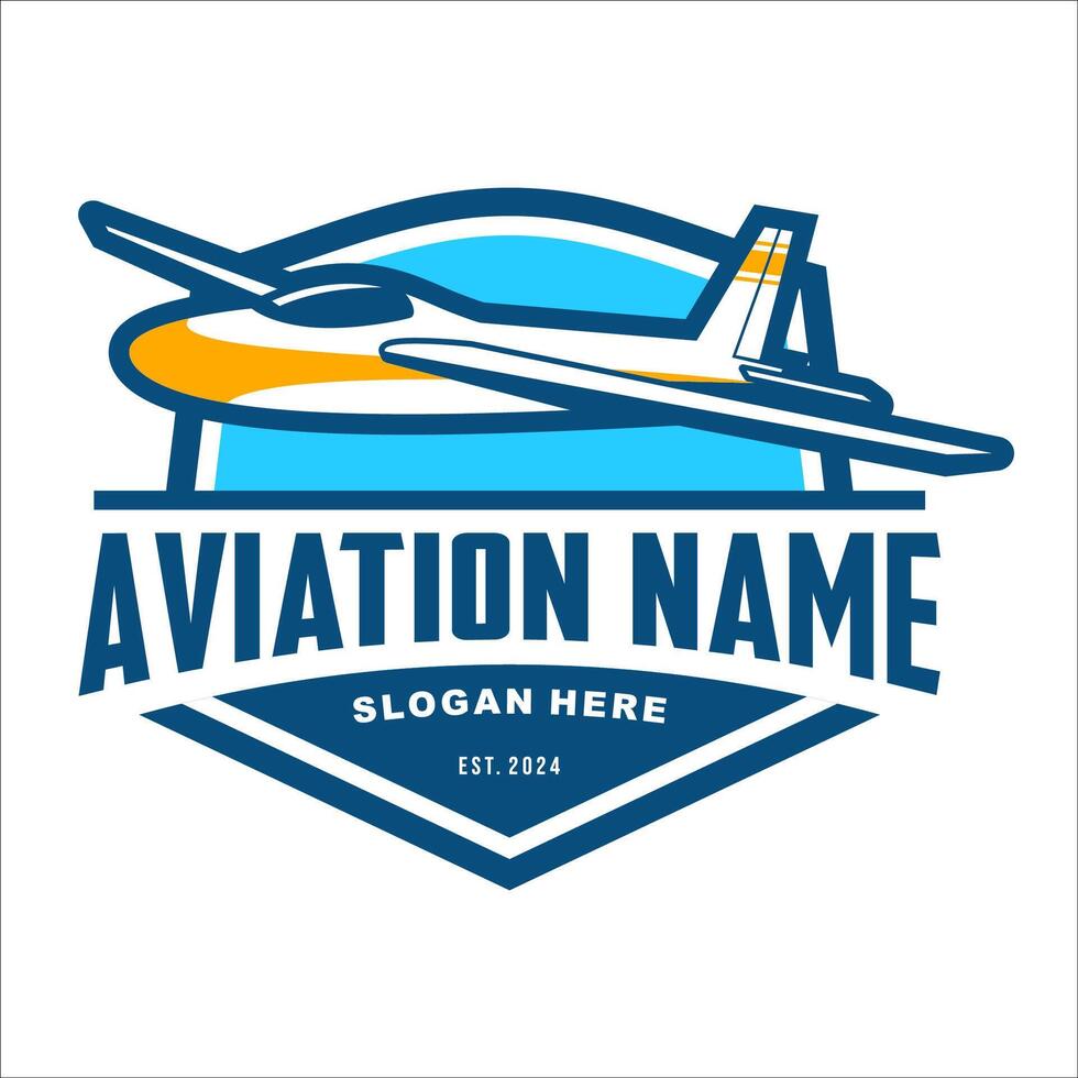 clásico aviación logo diseño modelo vector