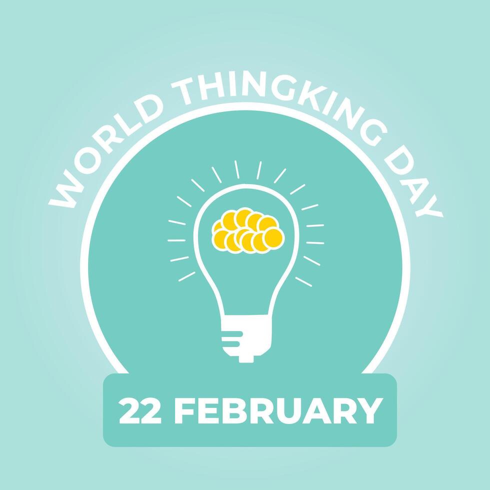 World Thinking Day. Thinking concept background. bulb vector illustration. concept illustration