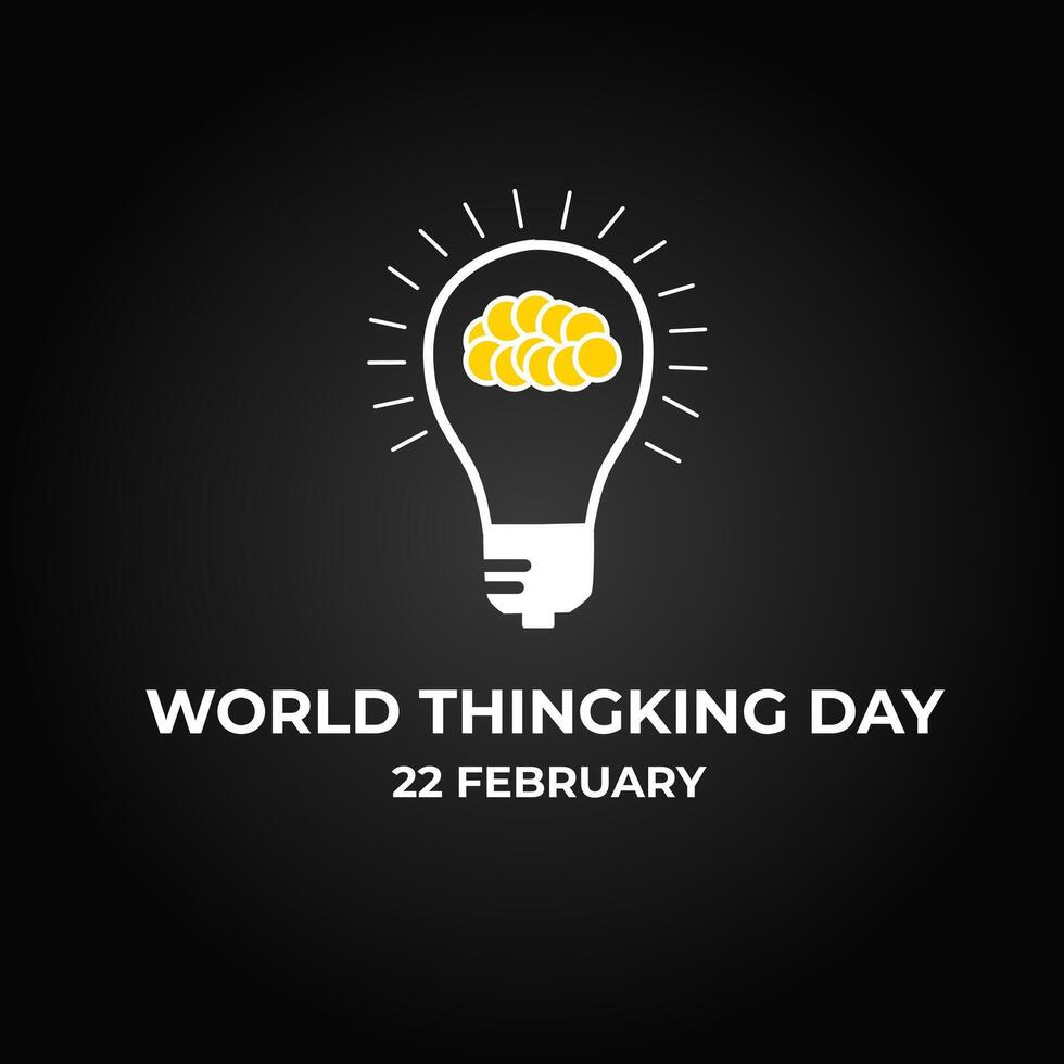 World Thinking Day. Thinking concept background. bulb vector illustration. concept illustration