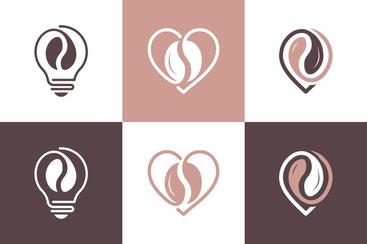 Set of coffee design element vector icon concept