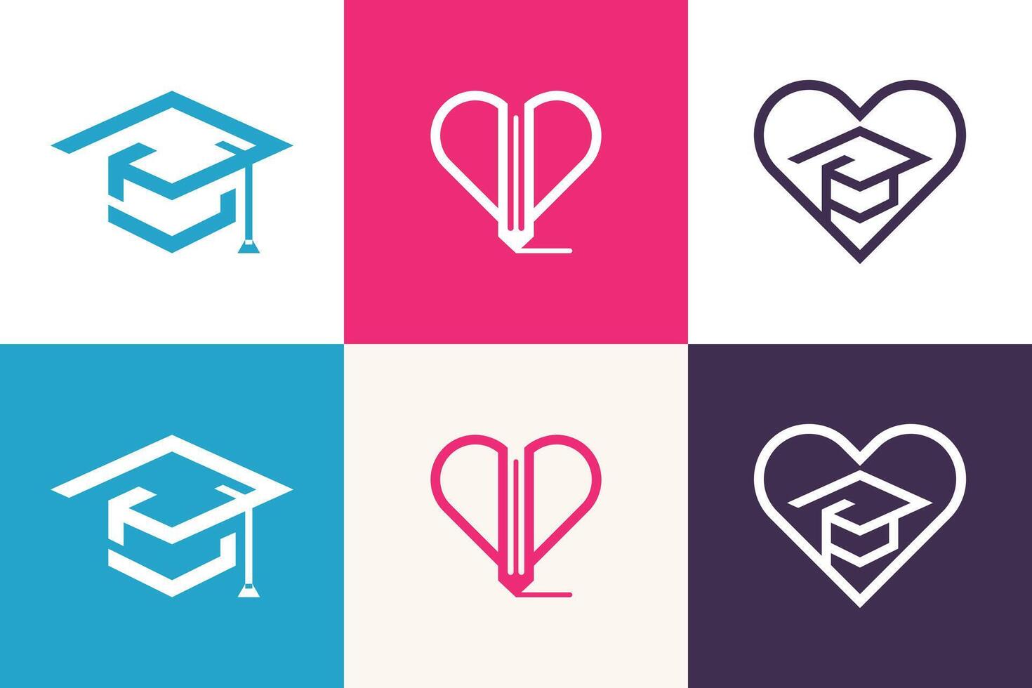 Smart study design element vector icon collection with creative idea