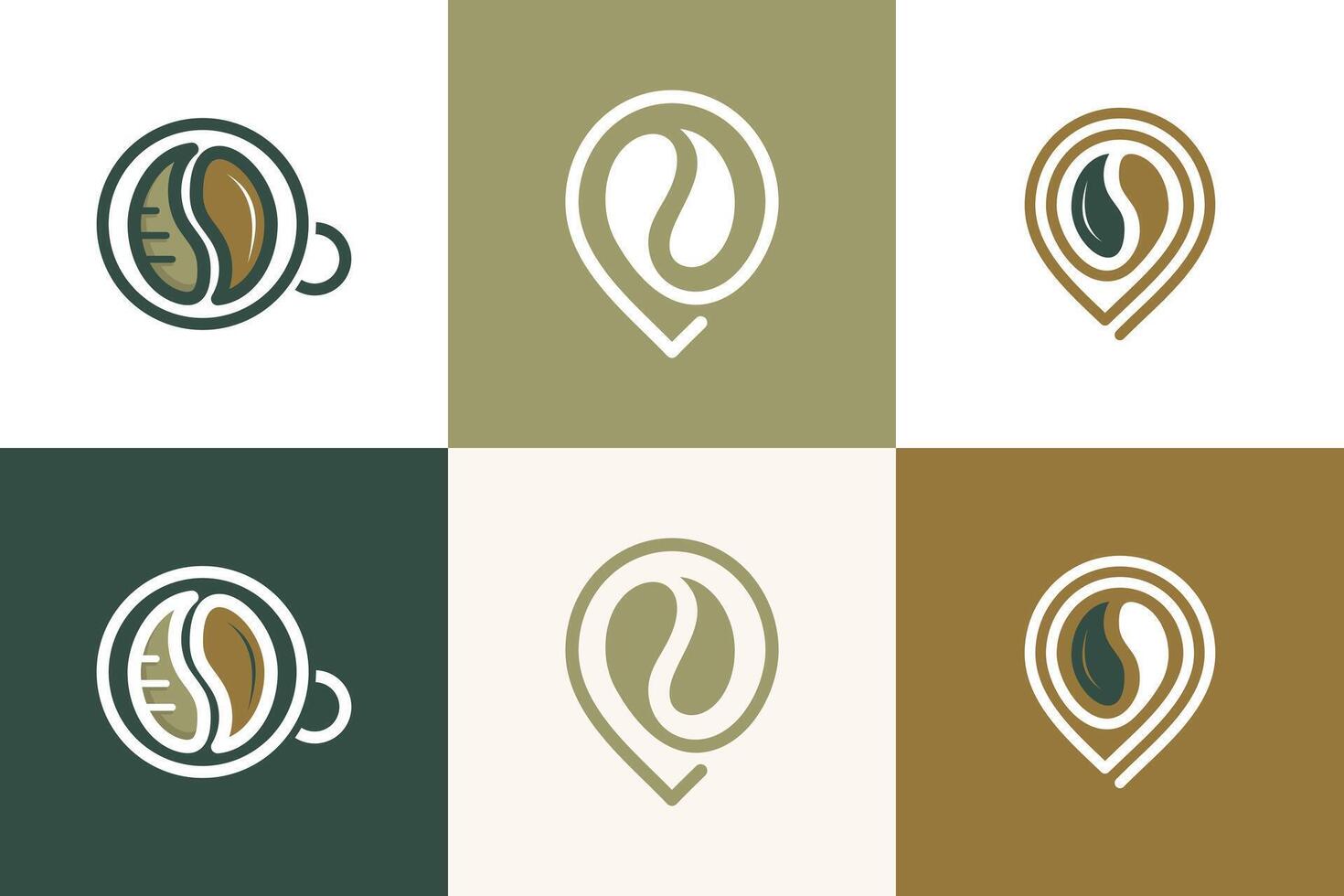 Set of coffee design element vector icon concept