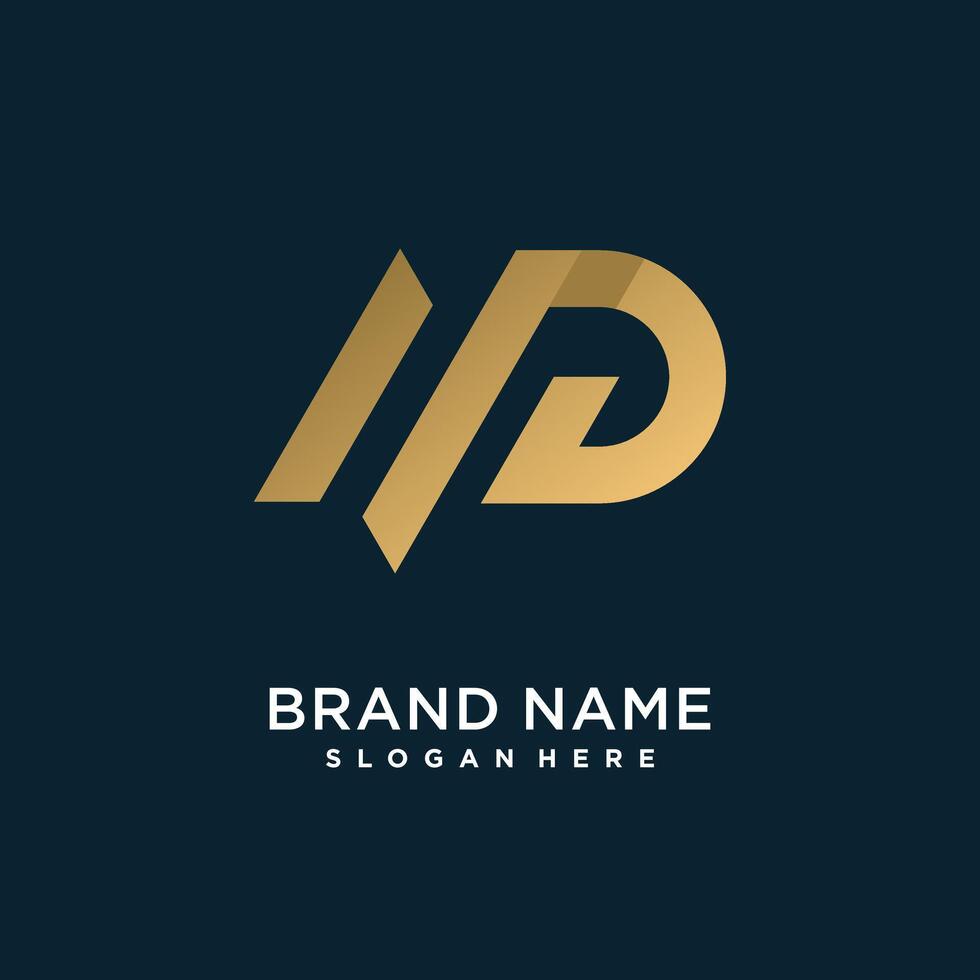 Combine letter P logo design element vector icon with creative and modern concept