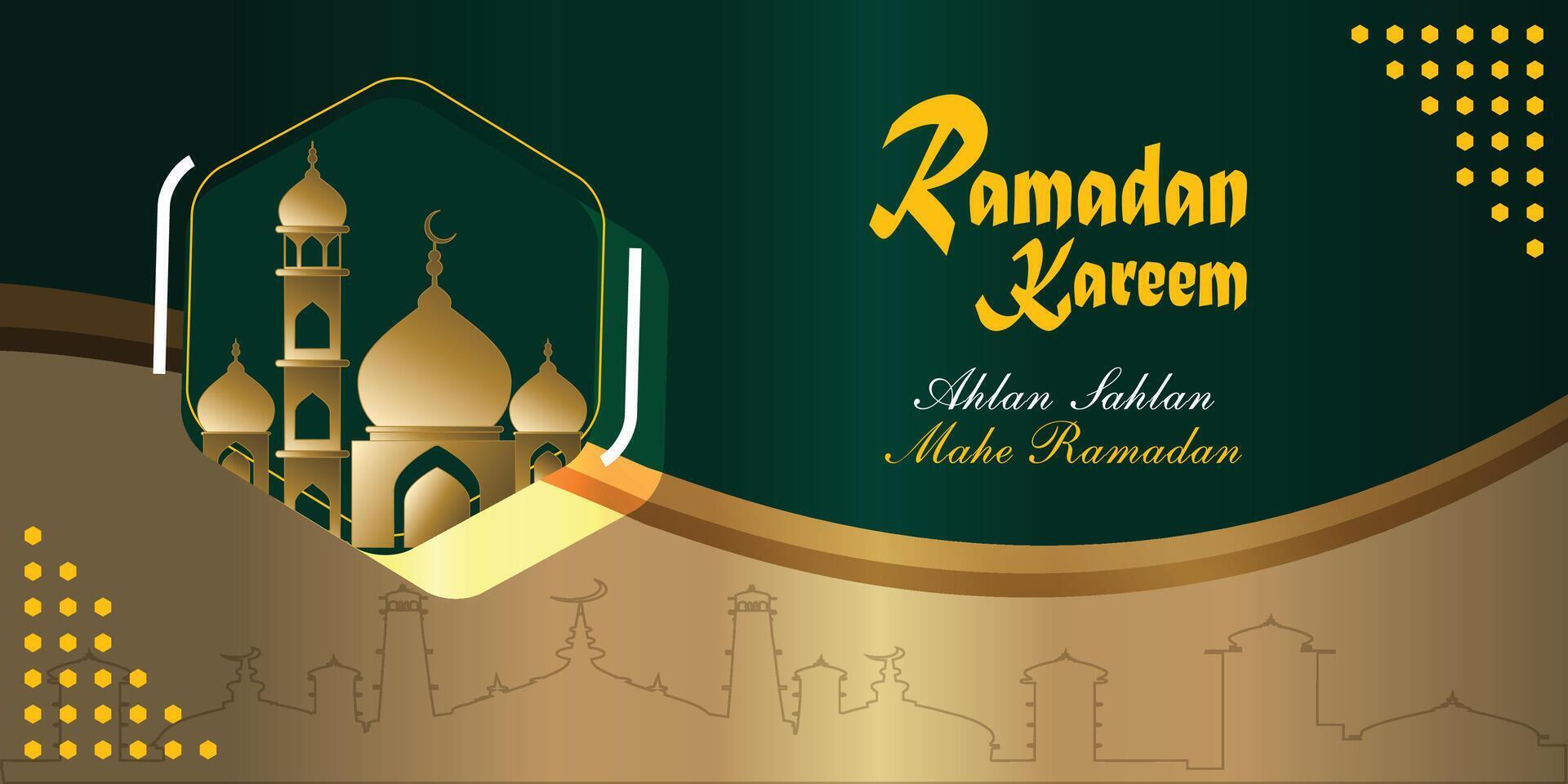 Ramadan Kareem Islamic greeting background, Ramadan Card or banner background vector