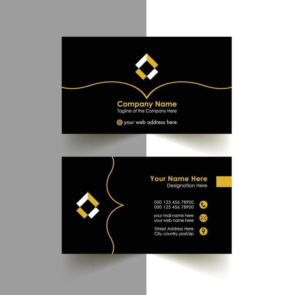 Modern unique business card template. Creative modern business card design for your project. vector