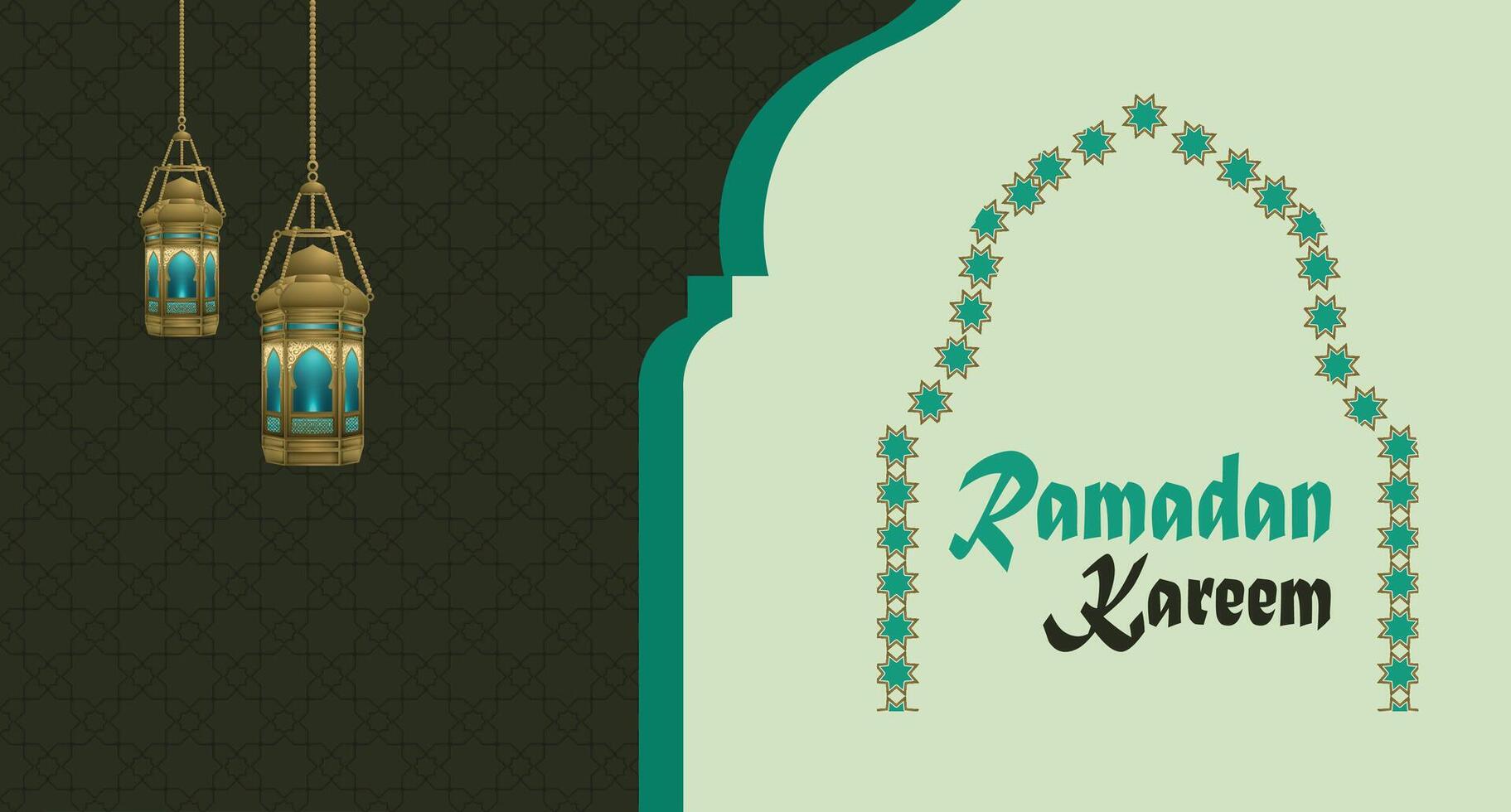 Ramadan Kareem Islamic greeting background, Ramadan Card or banner background vector