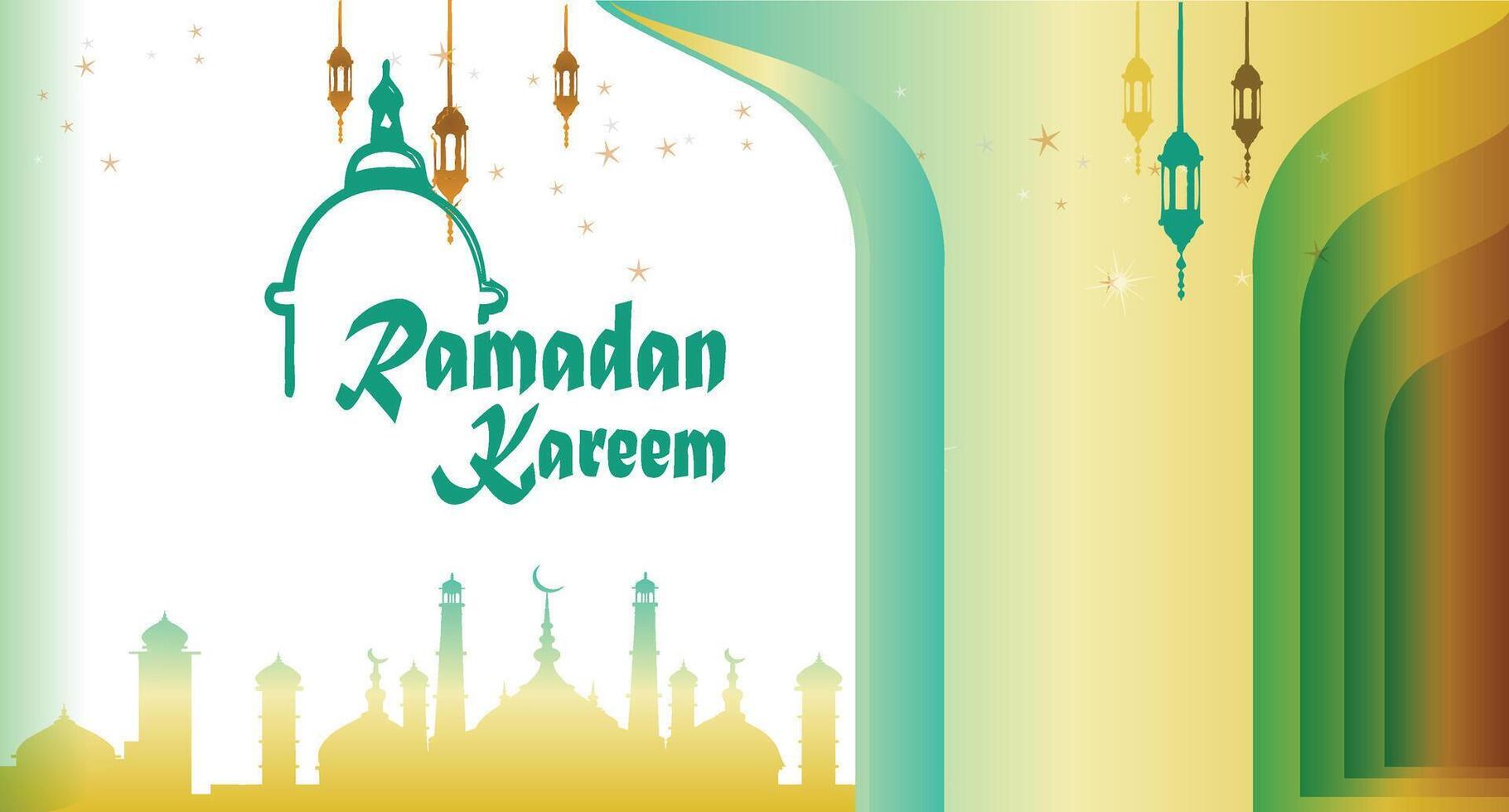 Ramadan Kareem Islamic greeting background, Ramadan Card or banner background vector