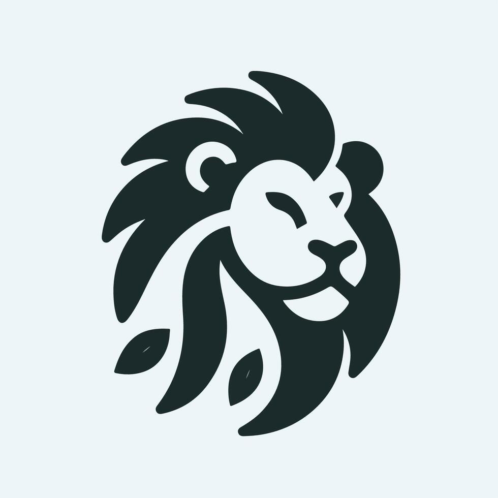 lion head mascot logo vector