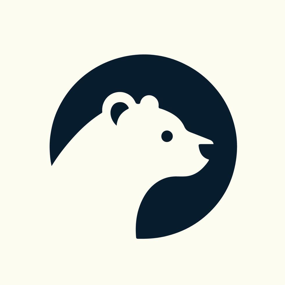 logotipo de ilustración de oso vector