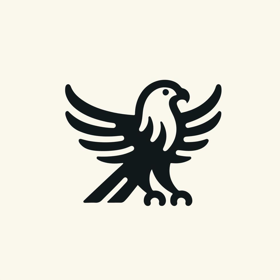 águila sencillo logo vector