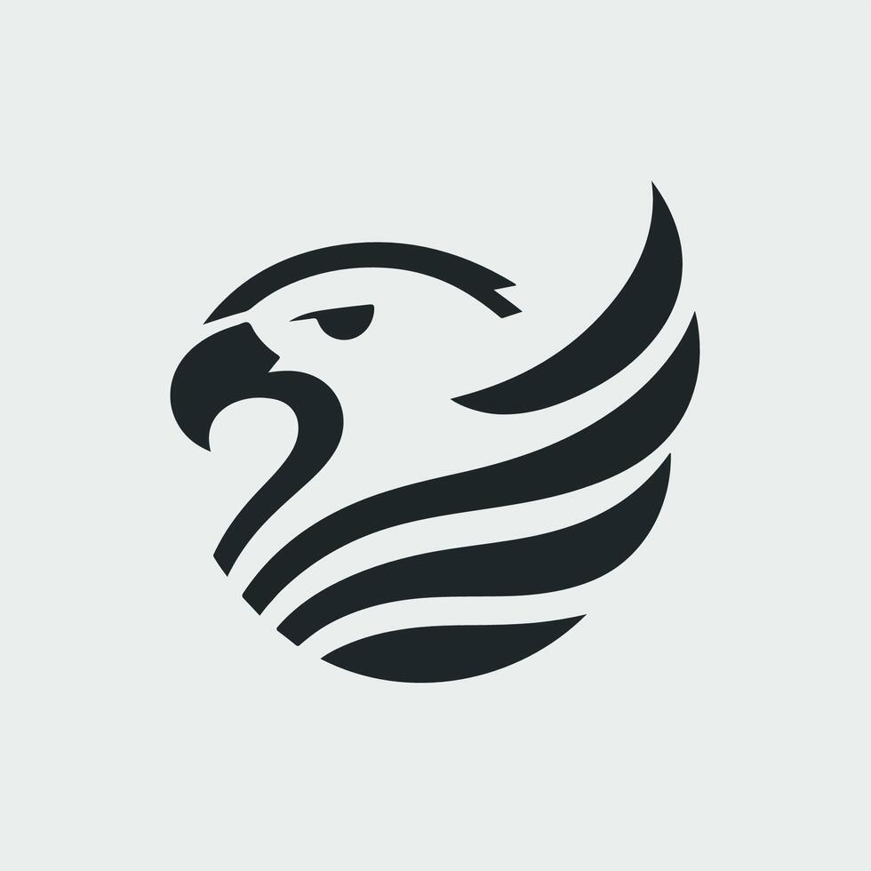Eagle simple logo vector
