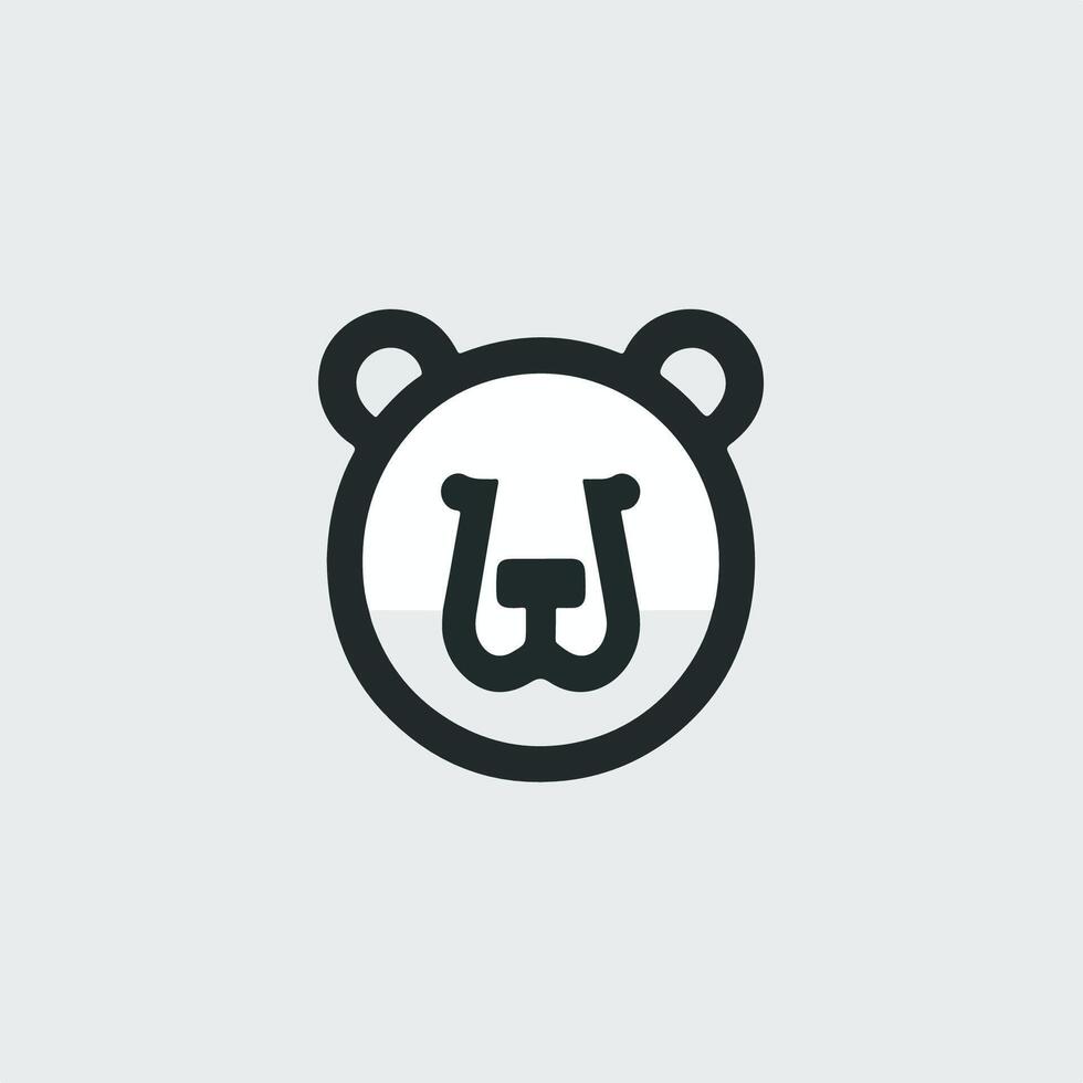 bear illustration logo vector