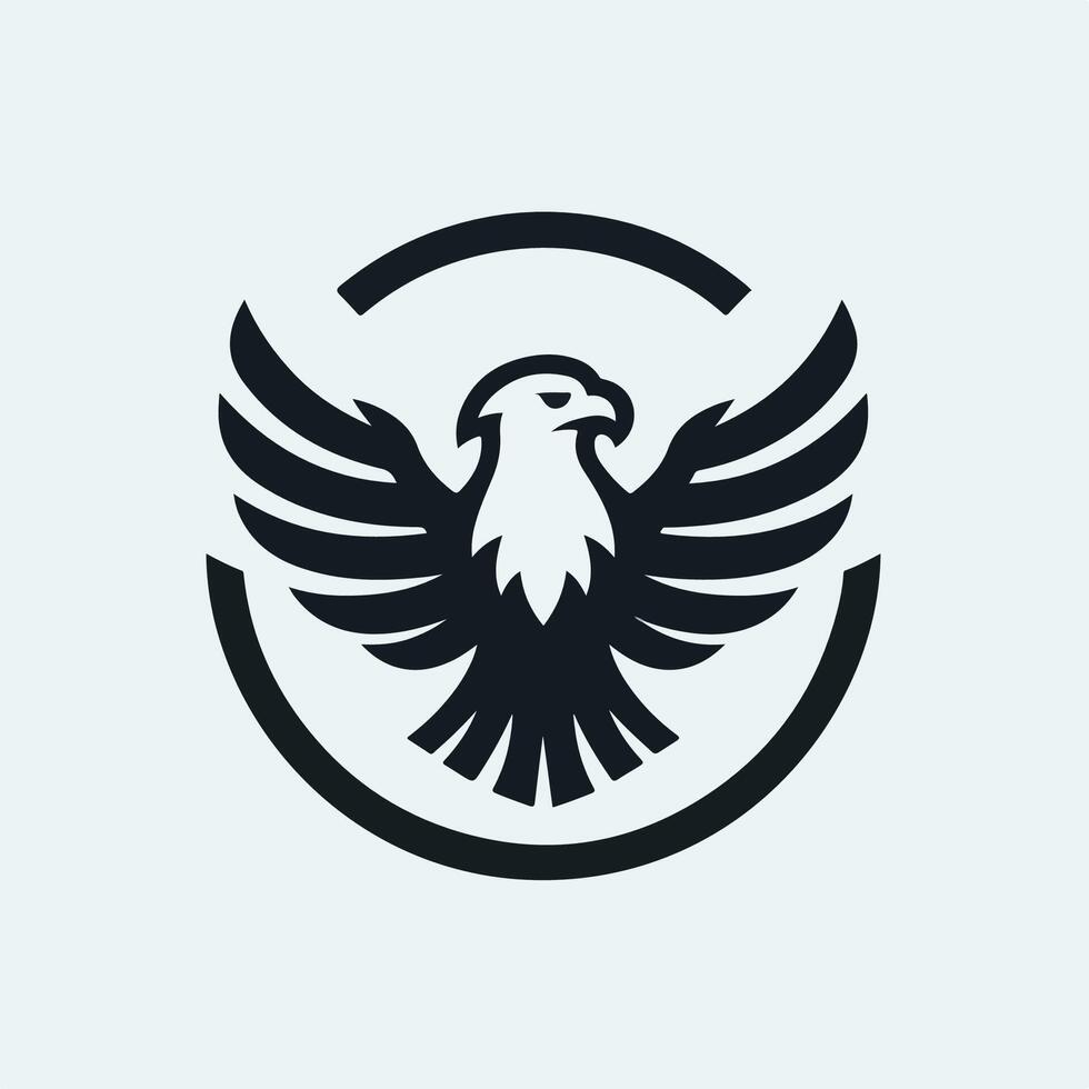 Eagle simple logo vector