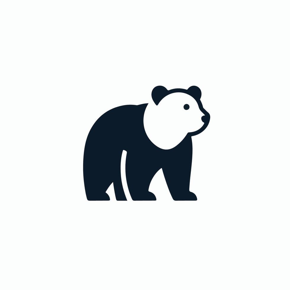 logotipo de ilustración de oso vector