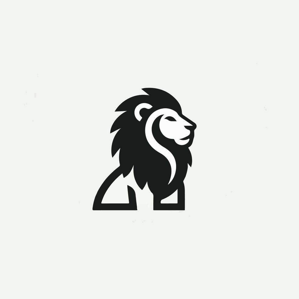 lion head mascot logo vector