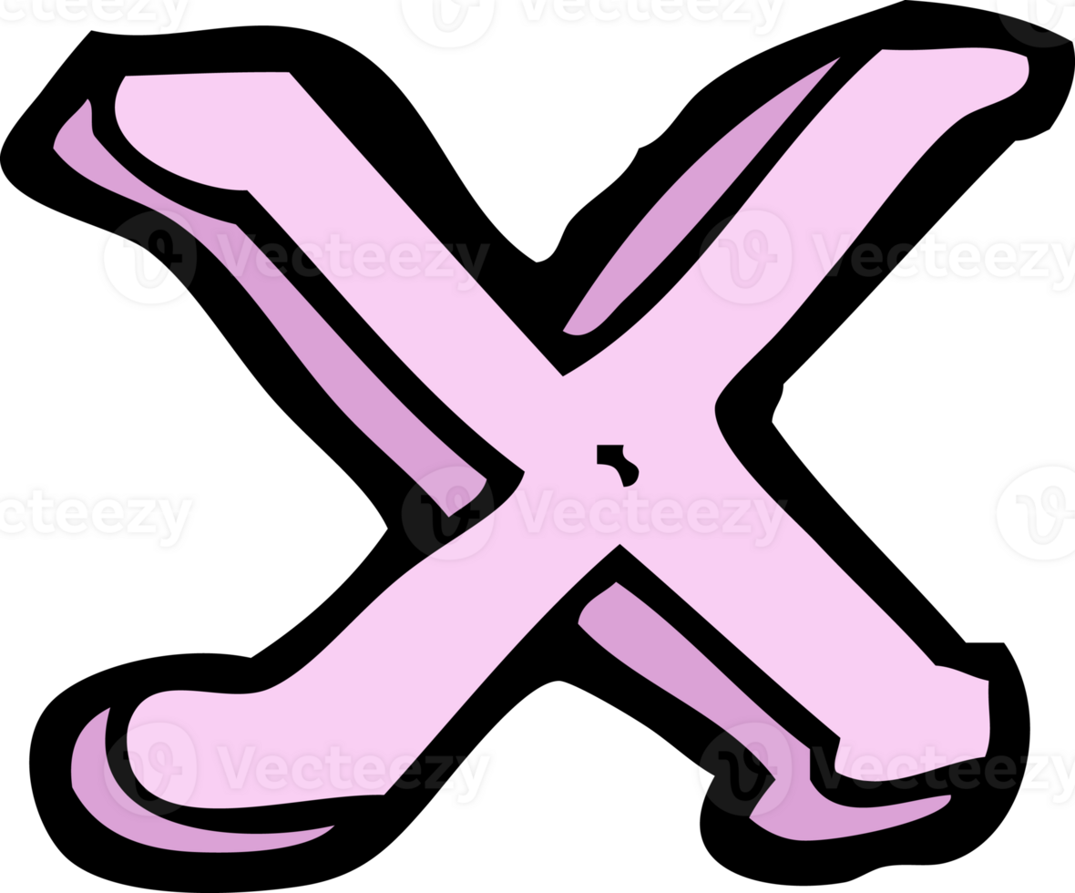 cartoon letter X png