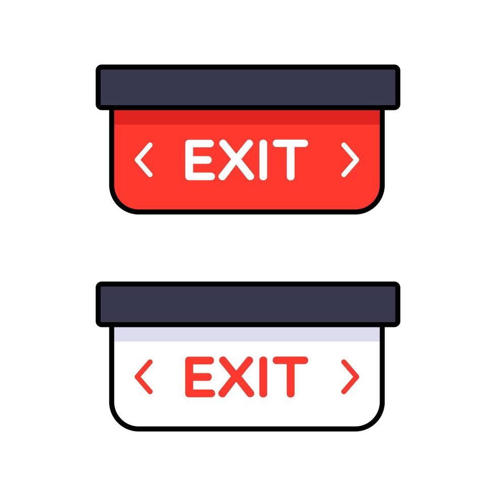 Vector Flat Design Exit Signs