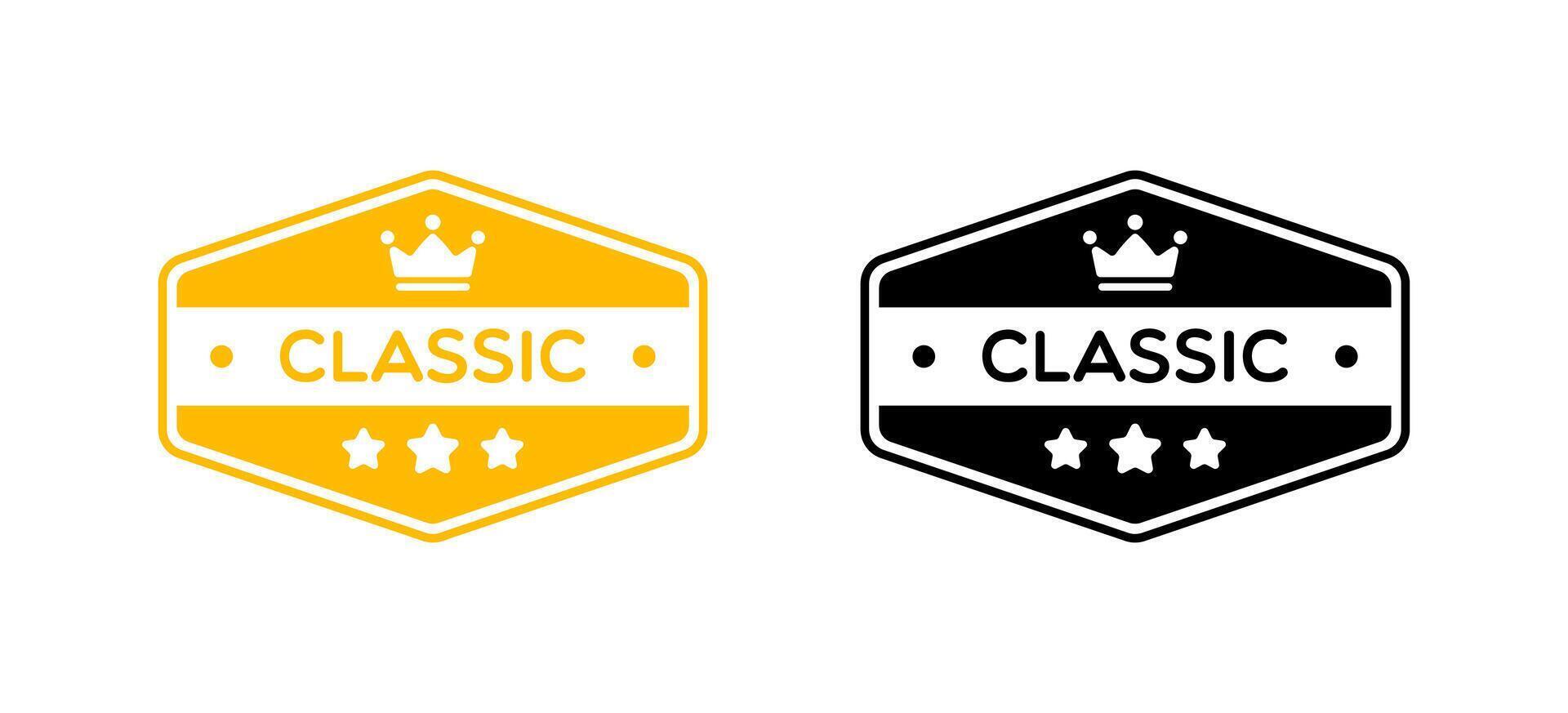 Vector Classic Badge Label