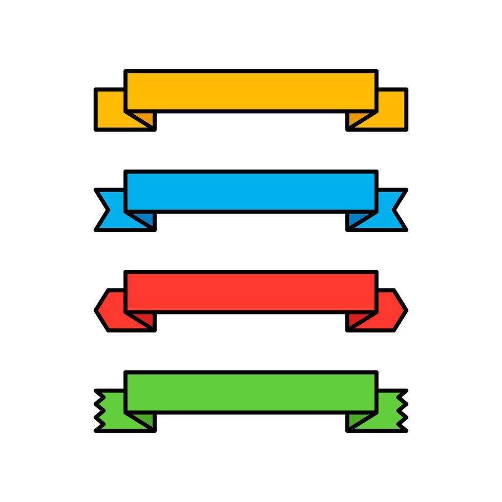Vector Set of Ribbon Labels