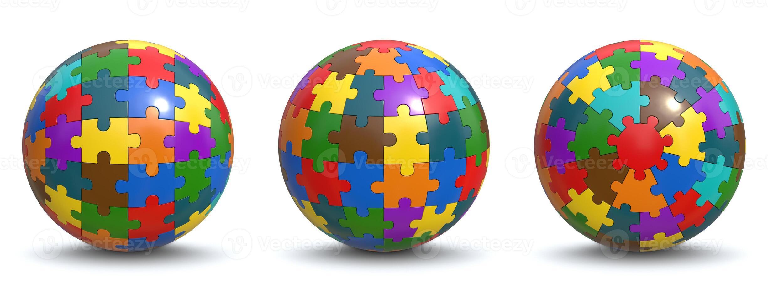 Colorful Puzzle Globe photo