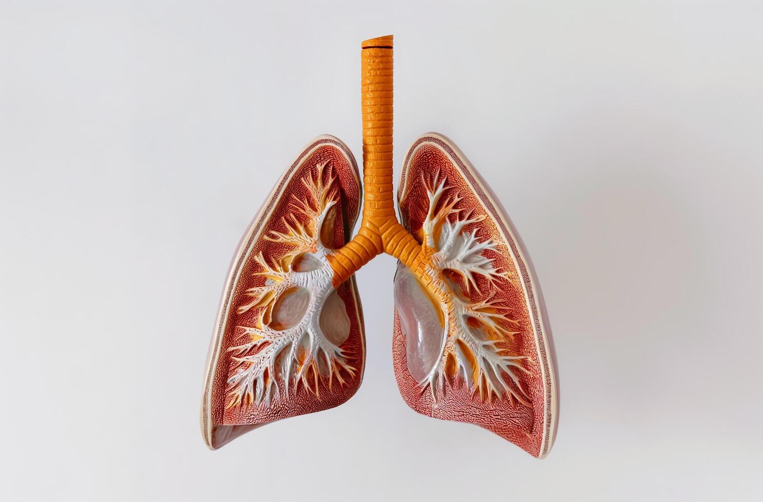 AI generated Human lungs anatomical model photo