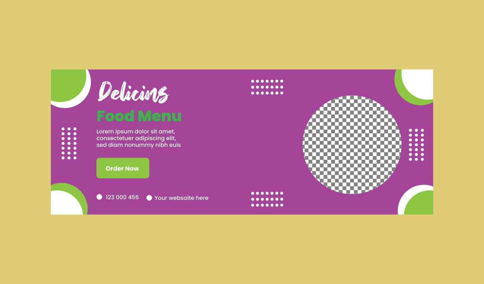 Food Web Banner Template  Design vector