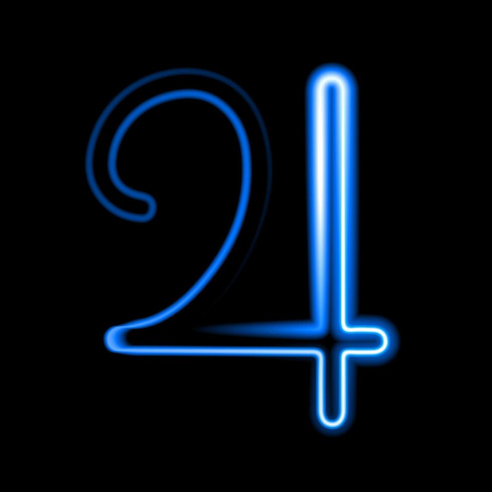 Vector isolated illustration of Jupiter planet astrological sign with neon effect.