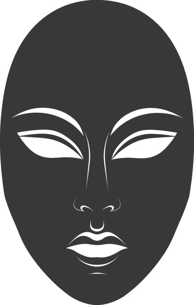 AI generated Silhouette Mask for the masquerade black color only vector