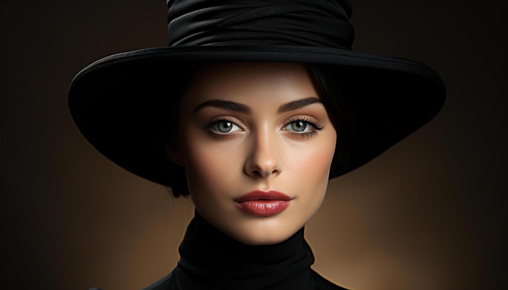 AI generated Beautiful fashion model exudes elegance and sensuality, captivating with glamour generated by AI photo