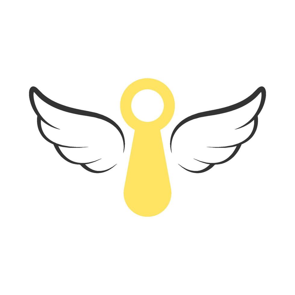 Angel wings logo icon design vector