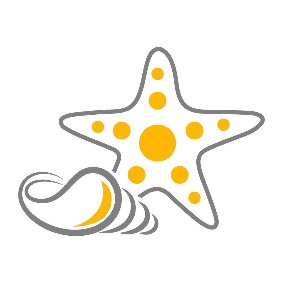 Starfish icon logo design vector