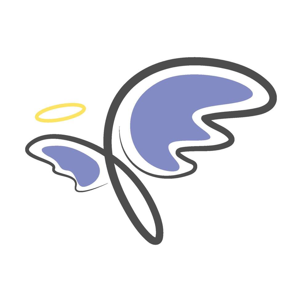 Angel wings logo icon design vector