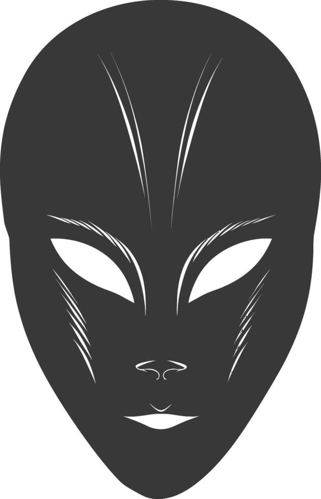 AI generated Silhouette Mask for the masquerade black color only vector