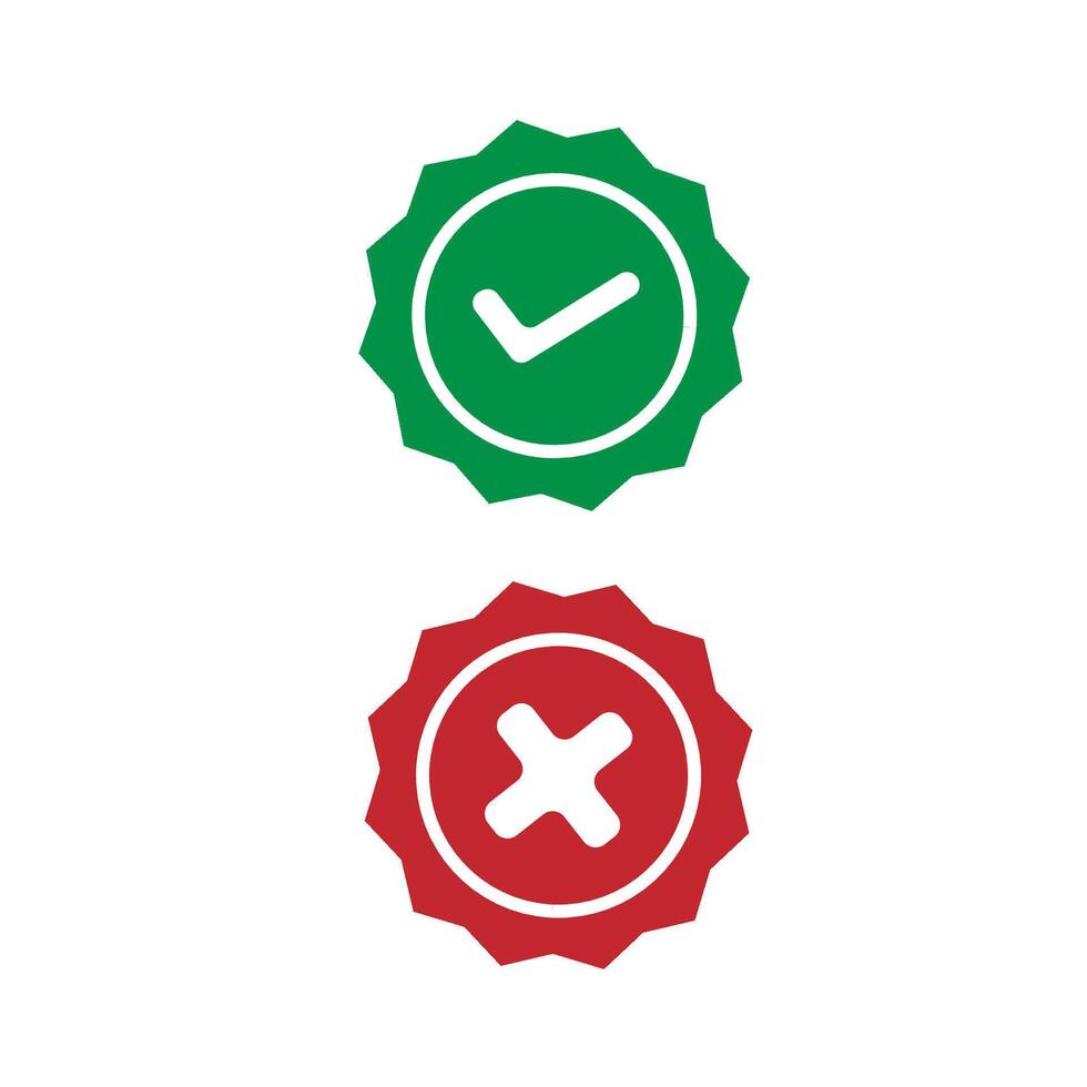 Accept Reject vector icon design