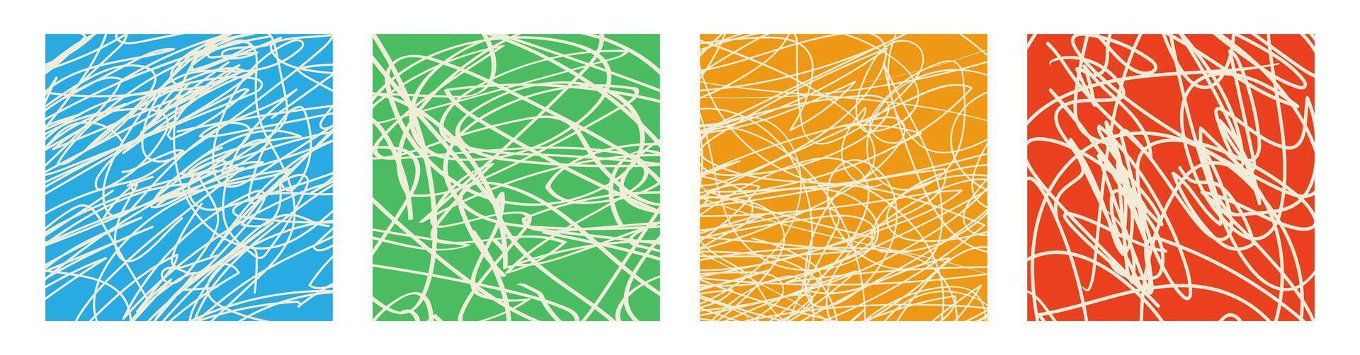 Abstract line background set different color vector