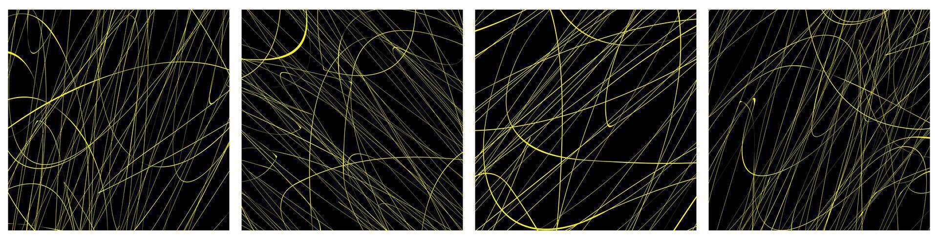 Abstract line background vector set for decoration