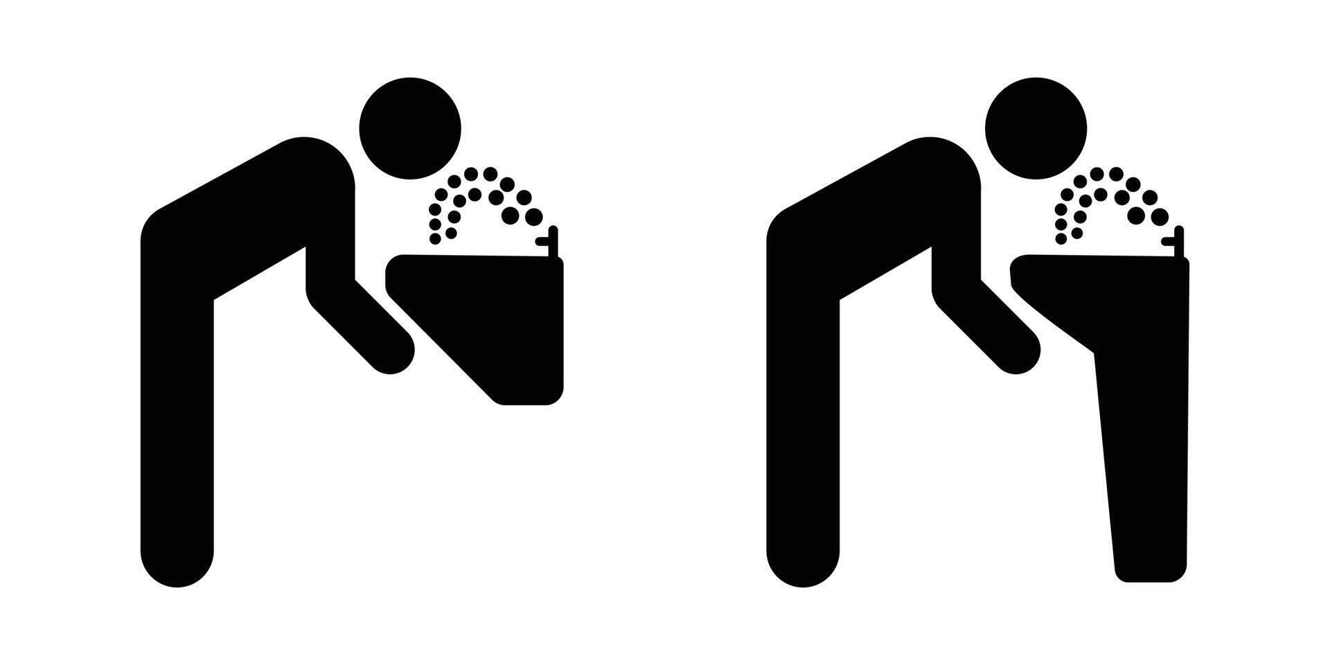 Symbol sign. Drinking fountain pictogram, drinking fountain sign.eps 10 vector