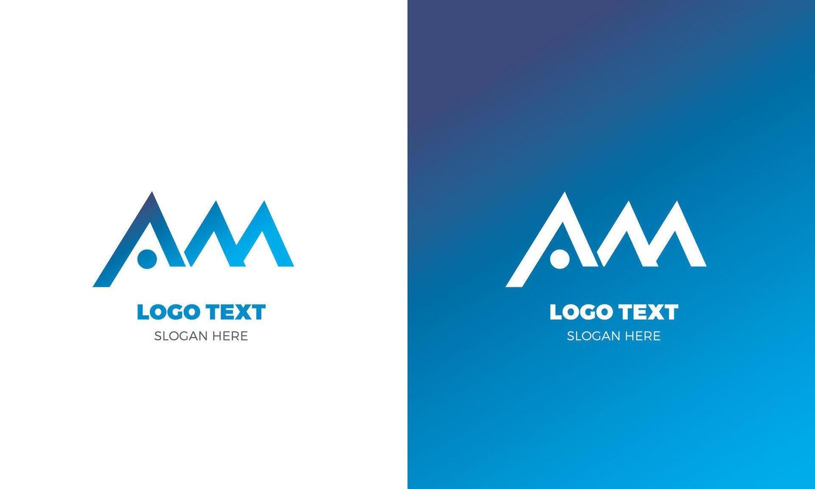 AM Letter Logo Design vector