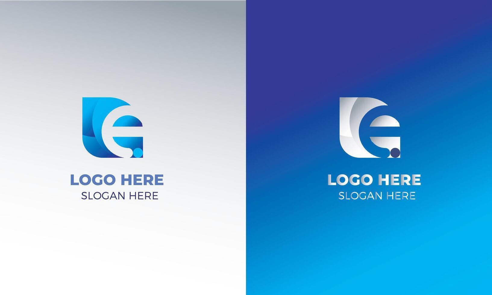 Vector monogram e logo abstract vector gradient