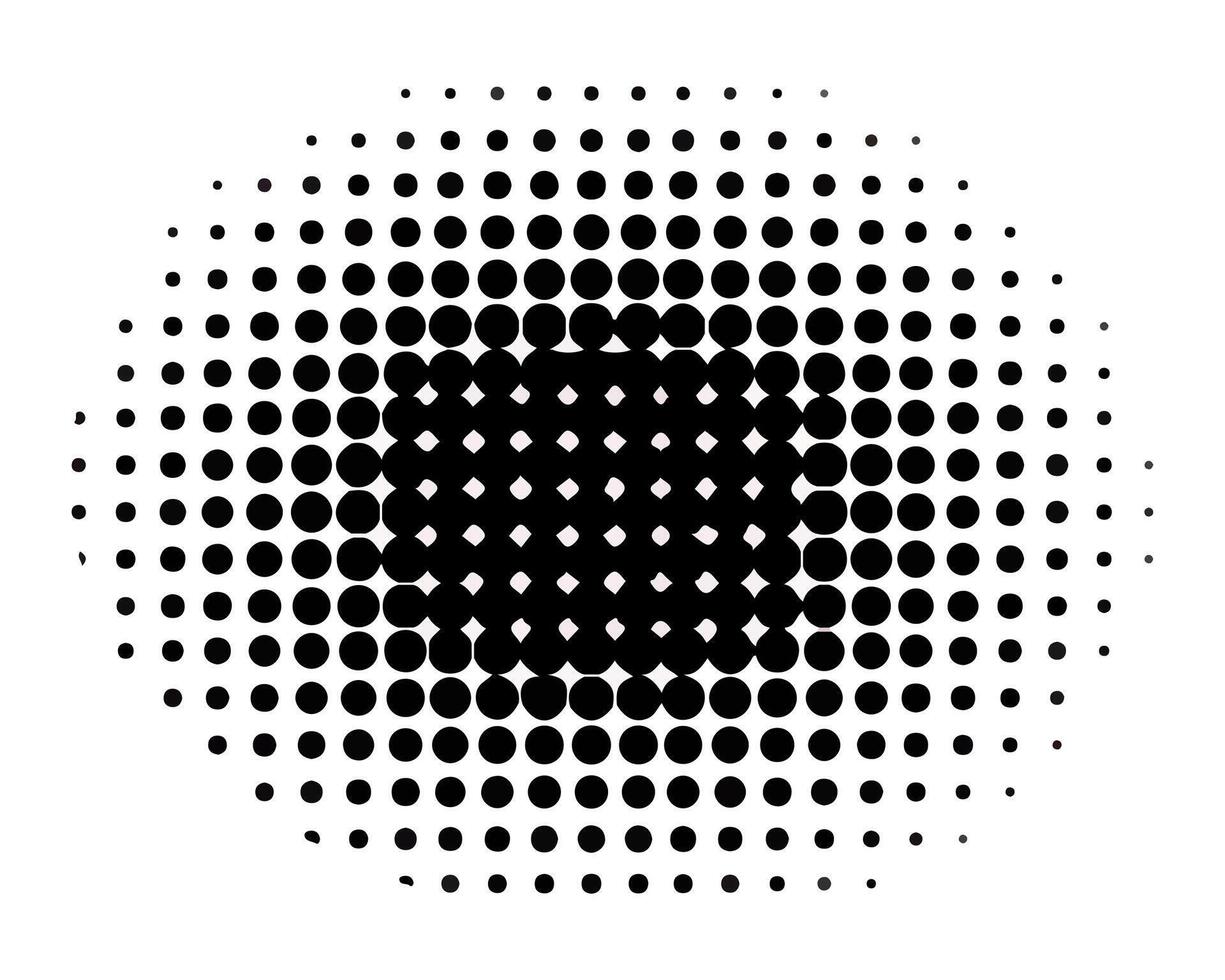 negro trama de semitonos punto circulo diseño vector