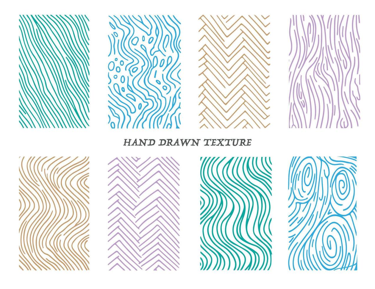 Collection of Hand Drawn Textures vector