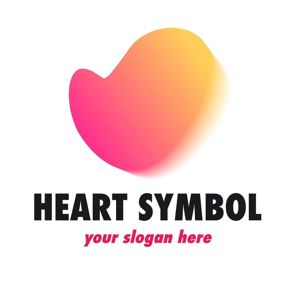 Modern Gradient Heart Logo Design vector