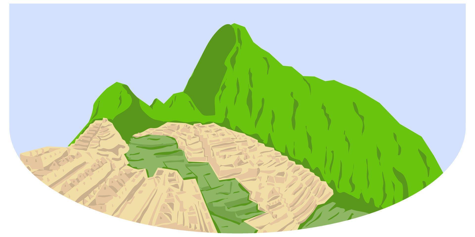 machu picchu vector color