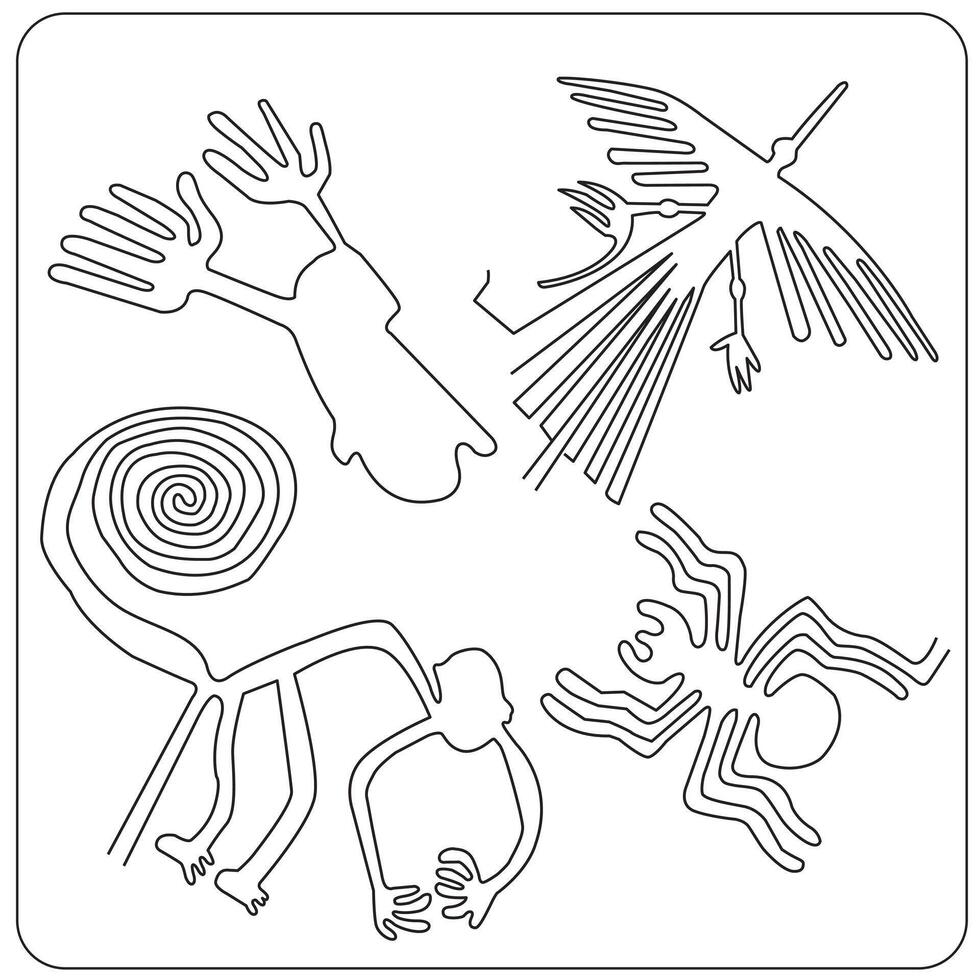 nazca líneas vector