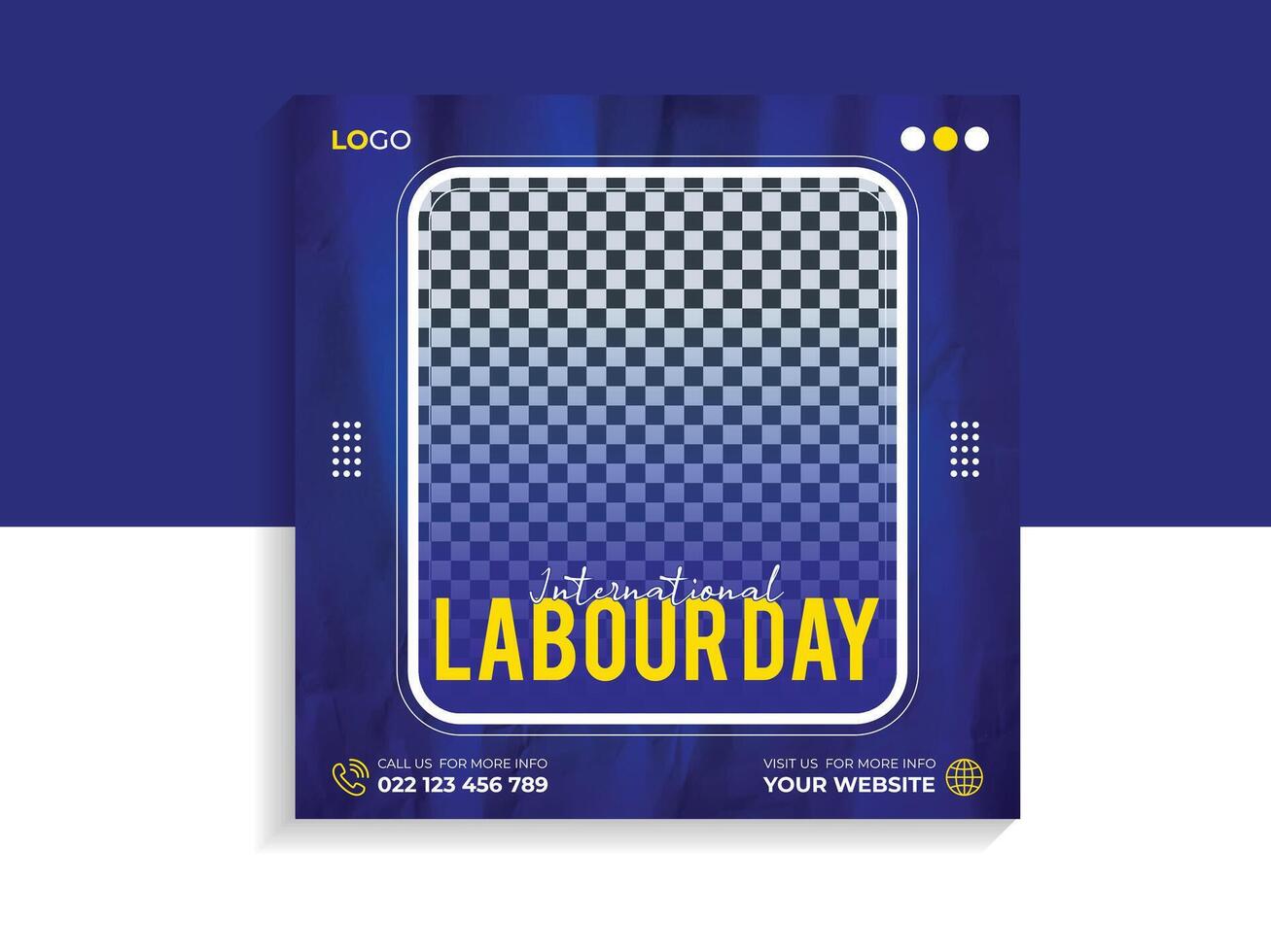 International labour day social media banner and post template vector